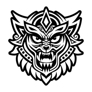 Hayvan kafası sembolünün katı bir simgesi