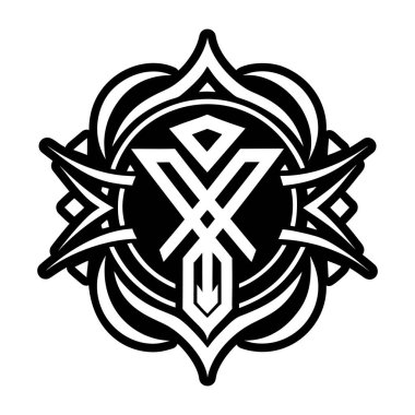 Rün dövmesinin katı bir simgesi