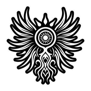 Anka kanatları sembolünün doldurulmuş bir simgesi