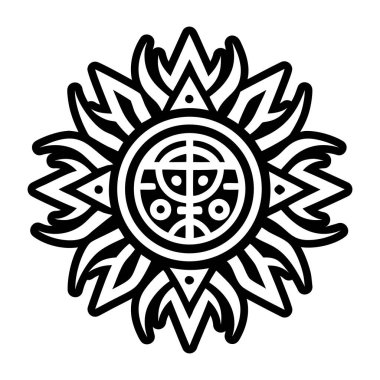 Güneş gözcüsü dövmesinin doldurulmuş bir simgesi