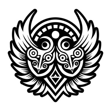 İlahi kanatlı dövmenin sembolü.