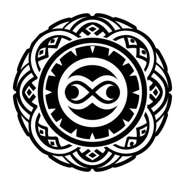 Sonsuzluk çemberi dövmesinin doldurulmuş bir biçim simgesi