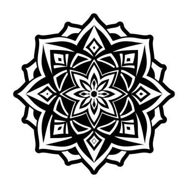 Kabartma biçiminde Geometrik mandala simgesi