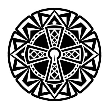 Kabartma biçiminde kutsal haç simgesi