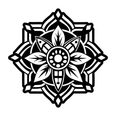 Çiçeğin kabartma tarzı simgesi