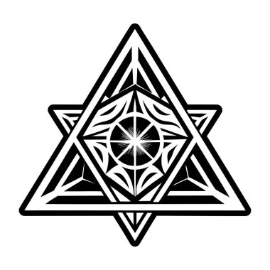 Dörtyüzlü geometri simgesi tam biçimli