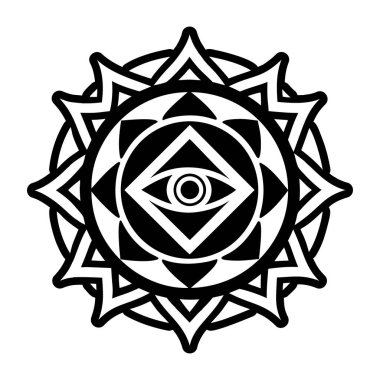 Katı biçimde üçüncü göz simgesi