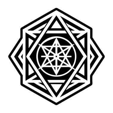 Kabartma biçiminde simetrik dövme simgesi