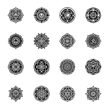 Dekoratif elementler kümesi.