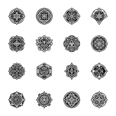 Siyah ve beyaz mandala dizaynı