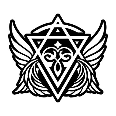 bir yıldız ve David 'in siyah ve beyaz vektör çizimi