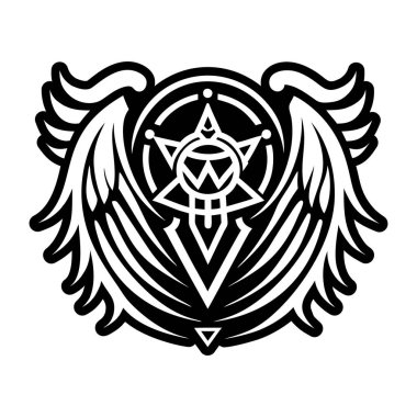 Başmelek sembolünün doldurulmuş bir biçim simgesi