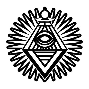 İlahi ışınlar dövmesinin katı bir simgesi