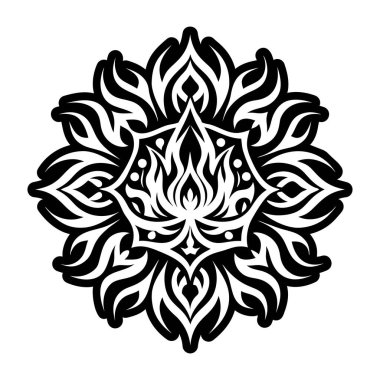 Alev dövmesinin katı bir simgesi