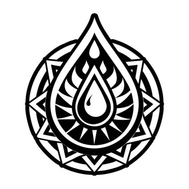 Damla sembolünün kabartma biçimi simgesi