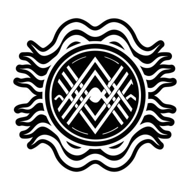 Dalga deseni sembolünün bir simgesi