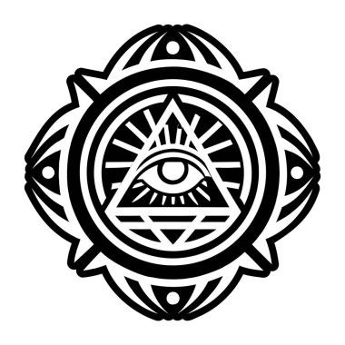 İlahi göz sembolünün doldurulmuş bir simgesi