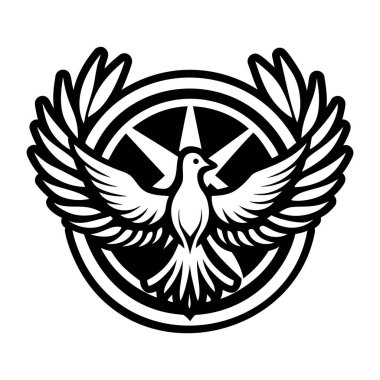 Barış güvercini dövmesinin sağlam bir simgesi