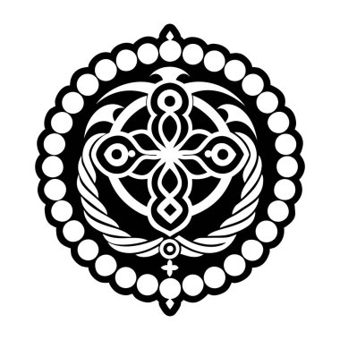 Dua boncuğu dövmesinin doldurulmuş bir simgesi