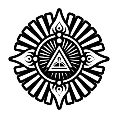 İlahi ışınlar dövmesinin bir simgesi.