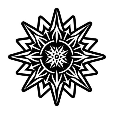 Yıldız patlaması dövmesinin doldurulmuş bir simgesi