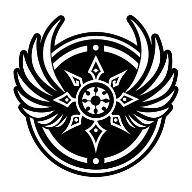 Seraph dövme tasarımının katı bir simgesi