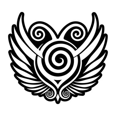 Girdaplı sanat sembolünün doldurulmuş bir simgesi