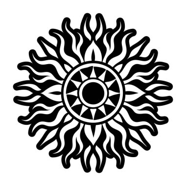 Güneş ışığı sembolünün doldurulmuş bir biçimi simgesi