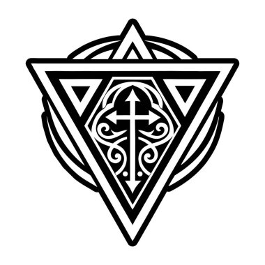 İlahi üçgen dövmenin sembolü.