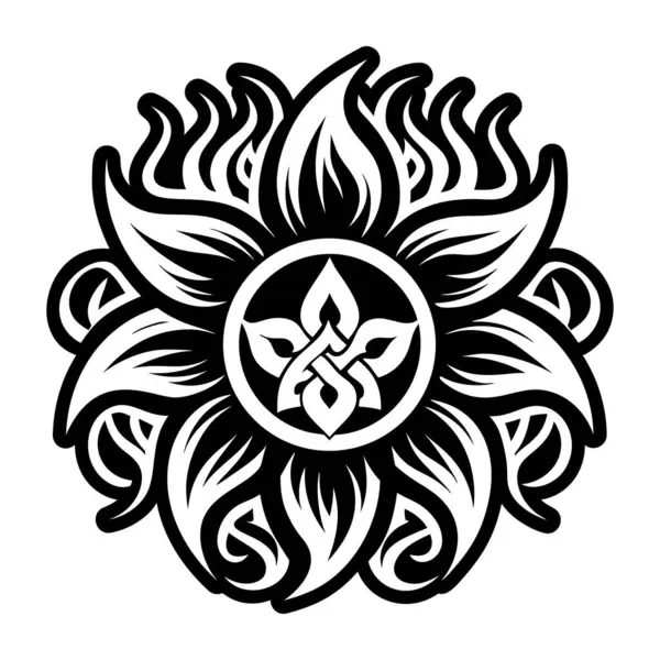 Yanan çiçek sembolünün bir simgesi.