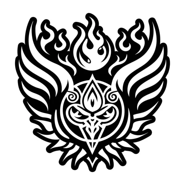 Yanan kanat sembolünün katı biçim simgesi