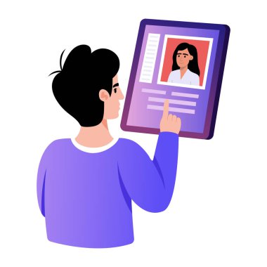 Bir öğrenci portalını gösteren düz bir resim