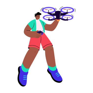 Bir aygıtı test eden kişiyi gösteren düz bir resim