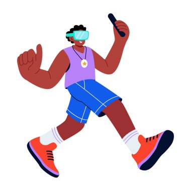 Bir aygıtı test eden kişiyi gösteren düz bir resim