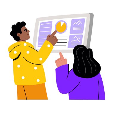 Veri izleme işini yapan kişiyi gösteren düz bir resim