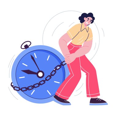 Zaman yükünü gösteren düz bir çizim