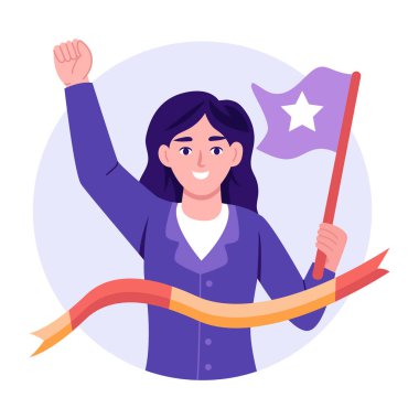 Kazananı gösteren düz bir resim