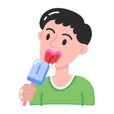 Dondurma tasvir eden düz bir simge