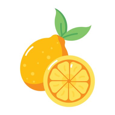 Turunçgil tadı veren düz bir simge