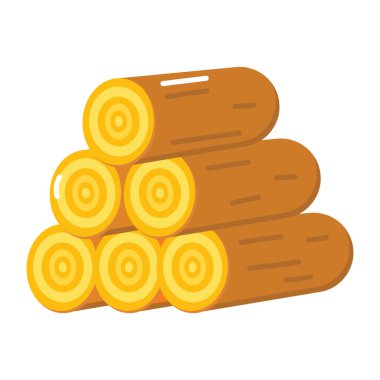 Günlük kaydı yığınını gösteren bir düz biçim simgesi