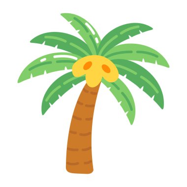Palmiye ağacını gösteren düz bir biçim simgesi