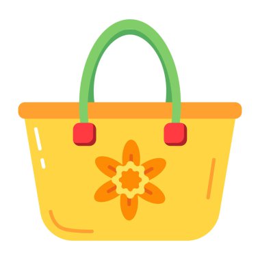 Alışveriş sepeti simgesi, düz tasarım