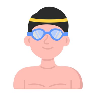 Yüzme gözlüğü tasvir eden düz bir simge