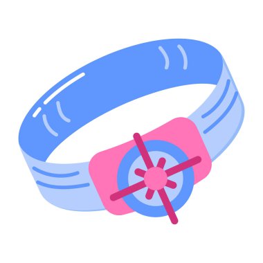 Düz bir simge tasvir edilmiş bilezik