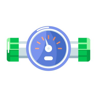 Basınç ölçer tasvir eden düz bir biçim simgesi