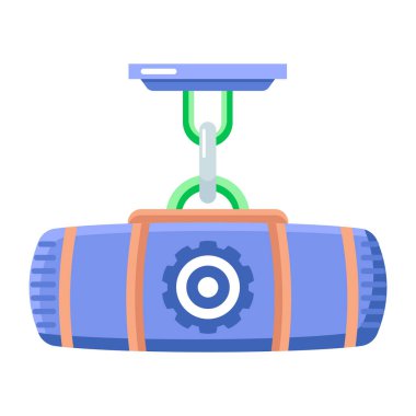 Boru kaldırmayı gösteren düz bir simge