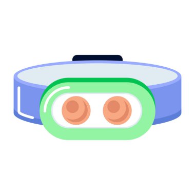 Saç bandı ışığını gösteren düz bir simge