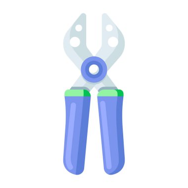 Metal makaslarını gösteren düz bir simge