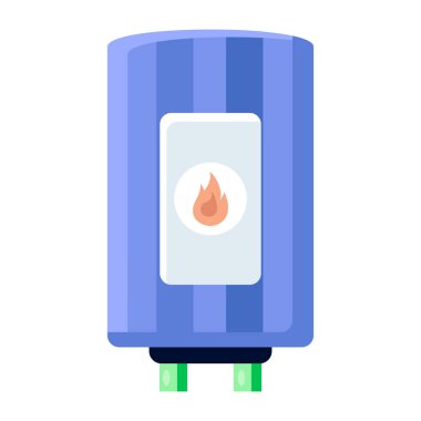 Su ısıtıcısını gösteren düz bir simge