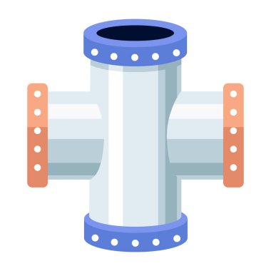 Çelik boruyu temsil eden düz bir simge